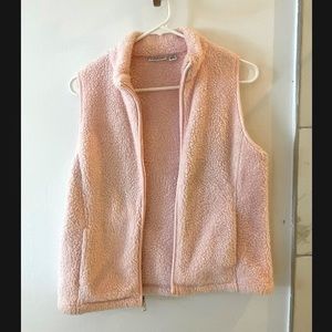 Croft & Barrow Pink Fuzzy Vest